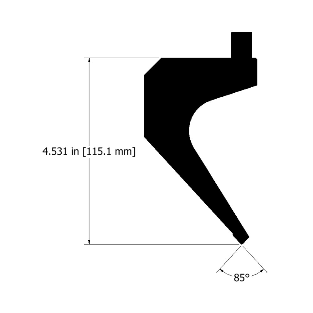 Titan - 85° Extreme Goose Neck Punch, 16 Inch