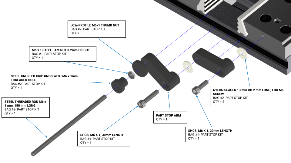 NEW! MR-1 Part Stop Kit for Low Profile Vise