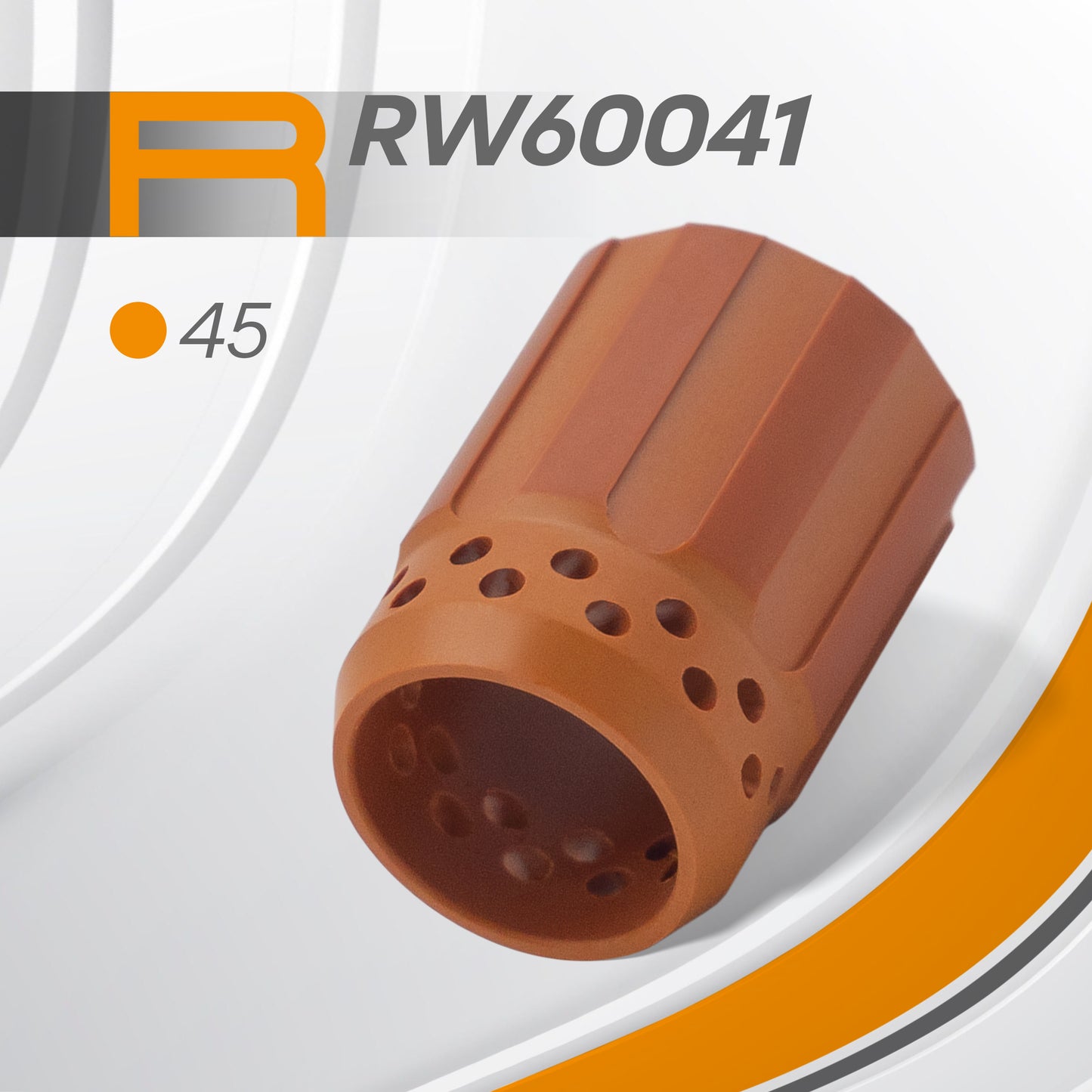 Razorweld Swirl Ring detailed view, featuring specialized design for efficient plasma gas circulation in cutting operations.