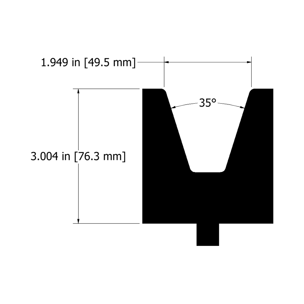 Titan - Acute 2 Inch 35° Die, 4 Inch