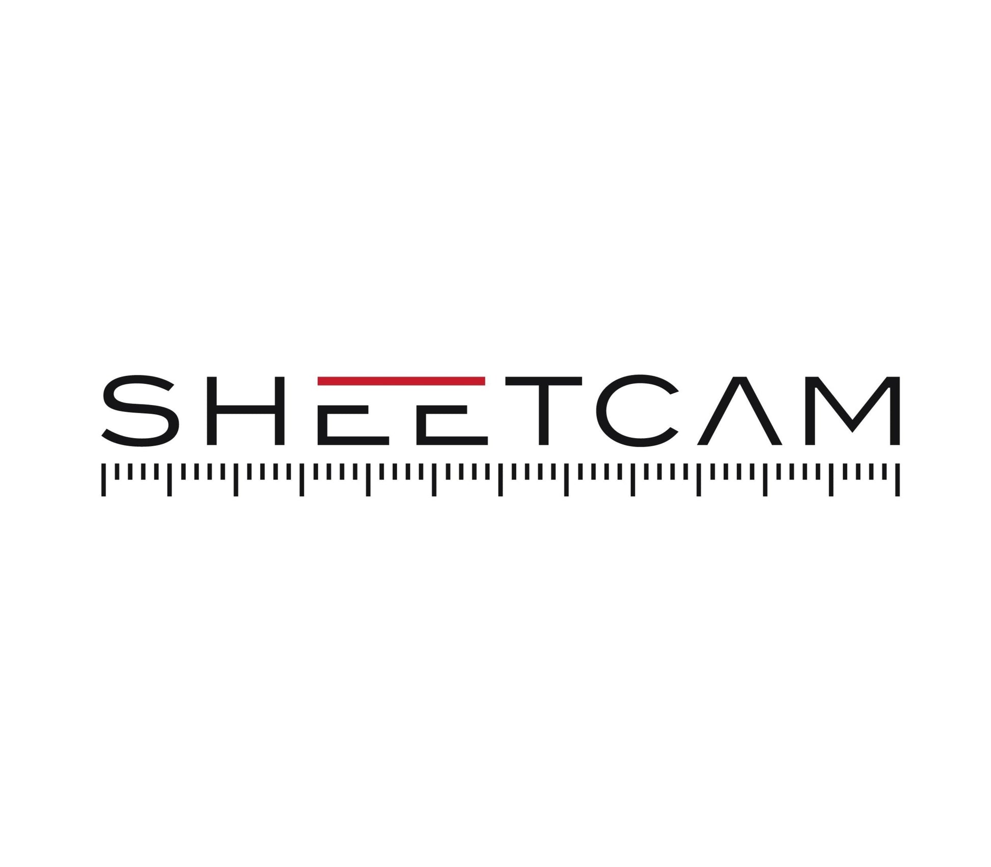 Sheetcam software logo in black and red